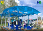 В Бадьельске появились новые уличные тренажеры.